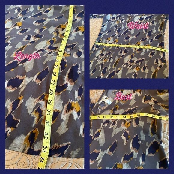 Leith long sleeve dress leopard print size medium - Picture 3 of 3